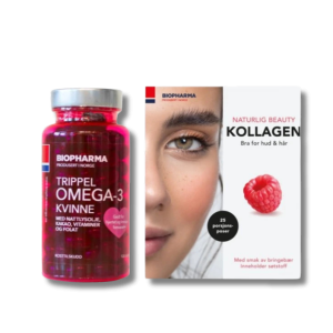 NATURLIG MALINOVÝ KOLAGEN + OMEGA 3 KVINNE